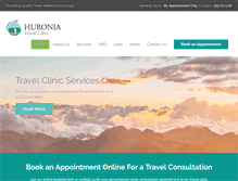 Tablet Screenshot of huroniatravelclinic.com